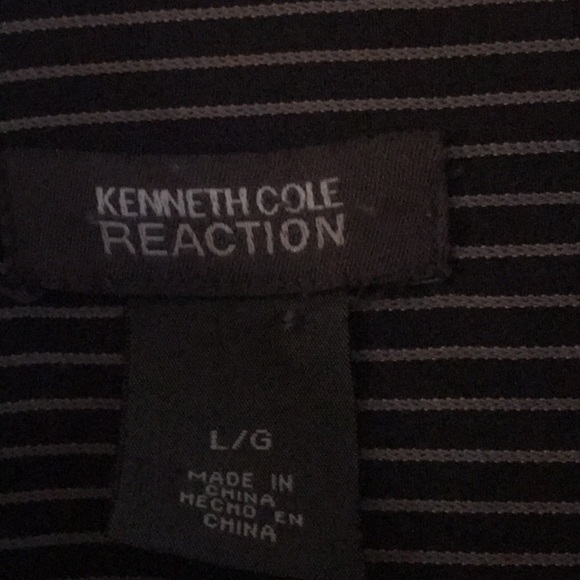 Keneth Cole Reaction Striped Gangster Style Dress Shirt Boss! - Picture 3 of 4